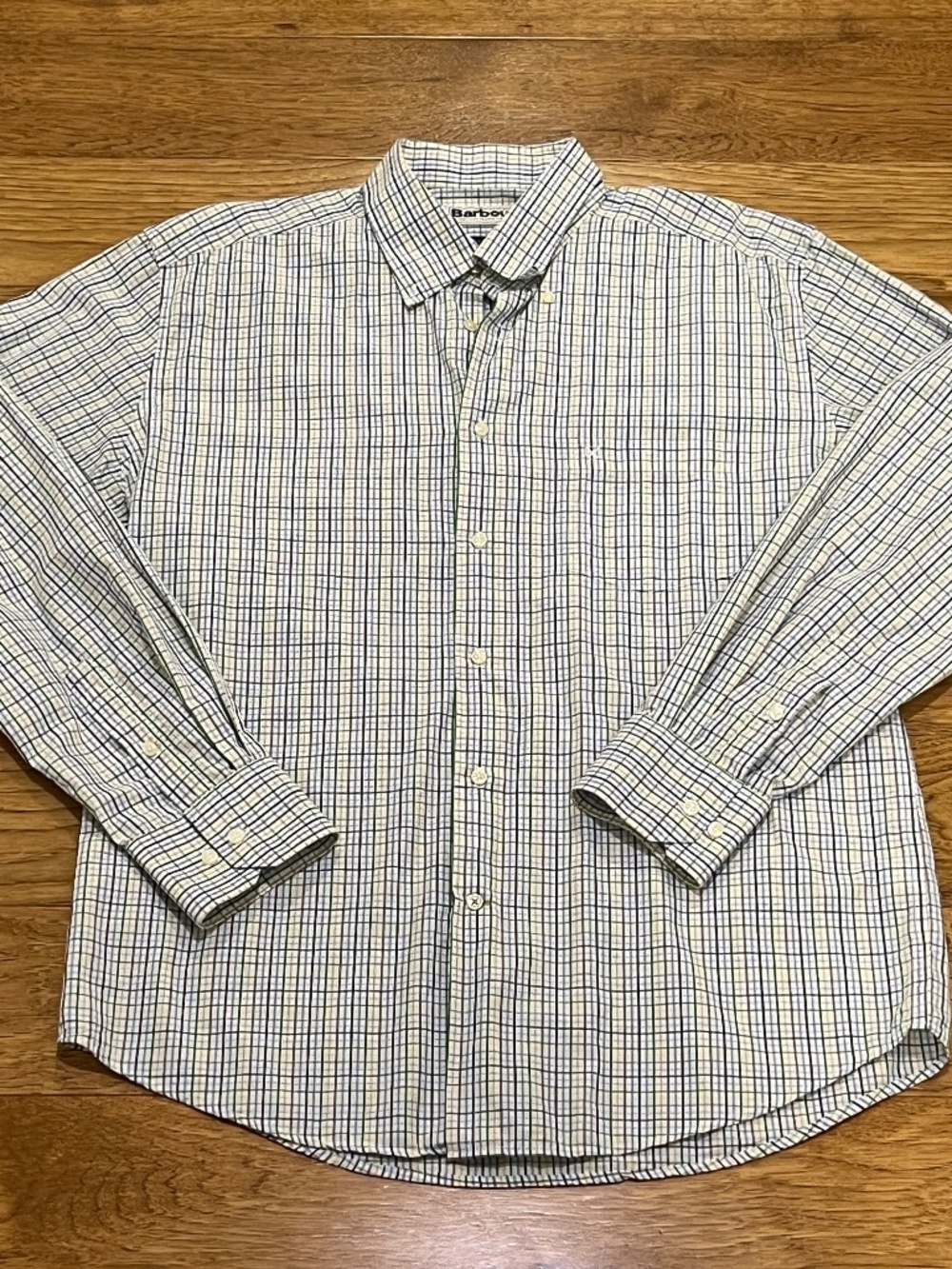 Men's Barbour Regular Fit, 100% Cotton Long-Sleeve Check Shirt - Size M